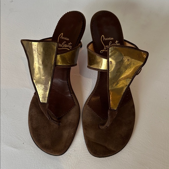 Christian Louboutin metal thong heel sandal - Picture 7 of 13